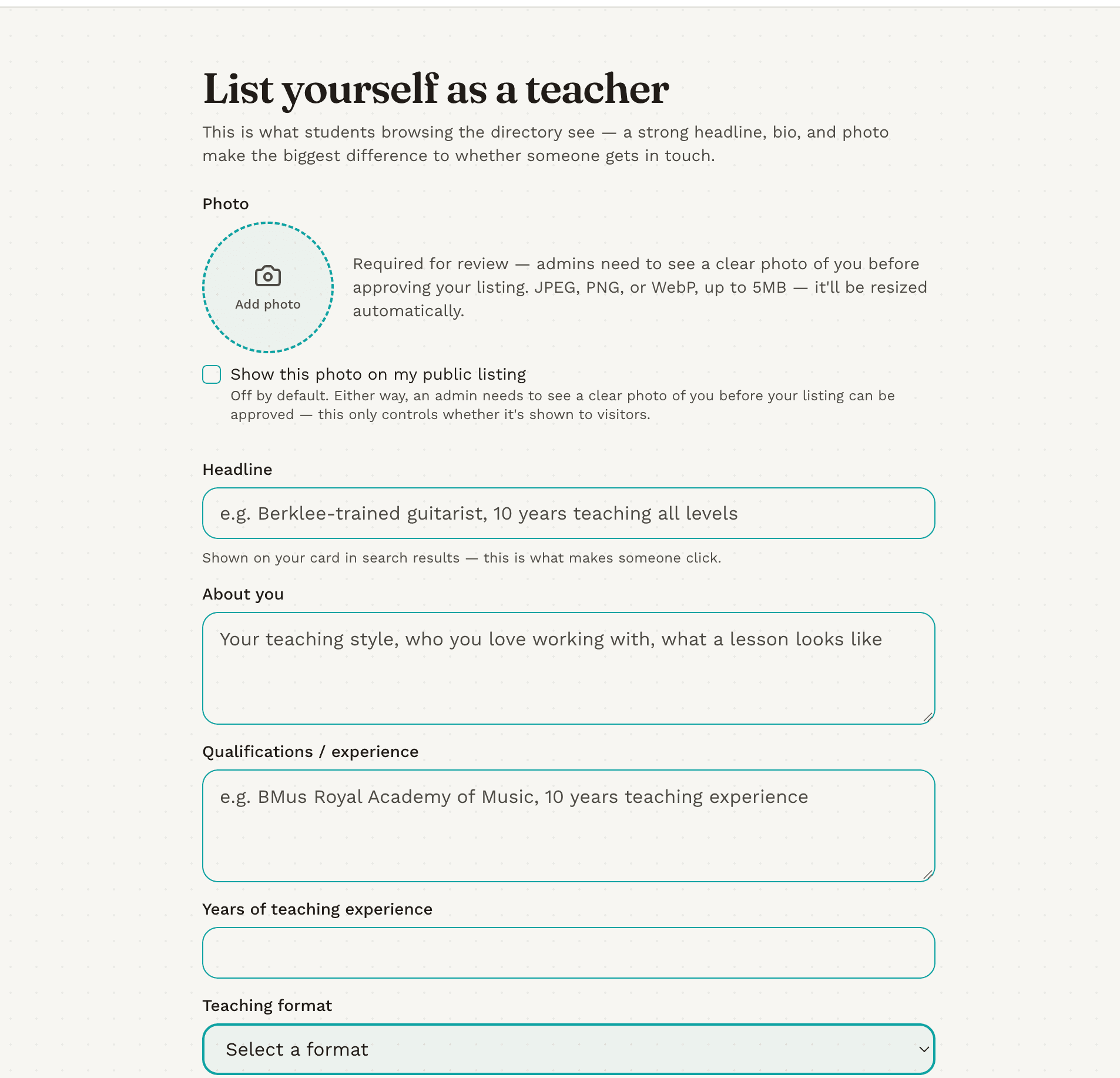 MusicianSearch-Teacher screenshot